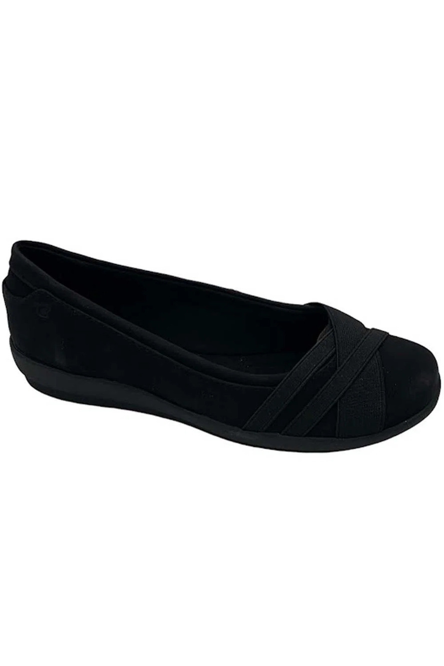 Easy Spirit Slip-on Ballet Flats Acasia Black - Extra Wide